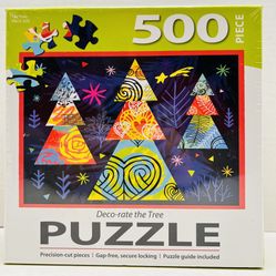 *NEW IN PLASTIC* Deco-rate the Tree 500 Piece Puzzle, Puzzle Size: 24"w x 18"h (60.96 cm x 45.72 cm)