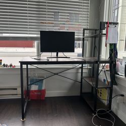 Study Table With side Shelf 