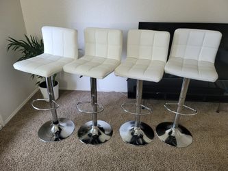 4 White Barstools_Brand New Packed Unassembled