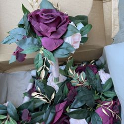 Bride Bouquet, Boutonnieres, Bridesmaid Bouquets, Corsages- New In Box