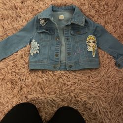 Elsa Disney Jean Jacket 2t