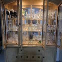 Hutch  Dining Buffet Display China Cabinet.