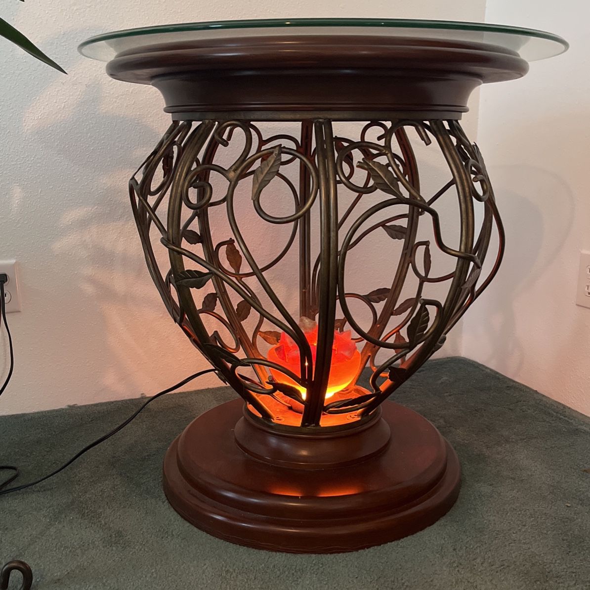 Table Wrought Iron  With Glass Top