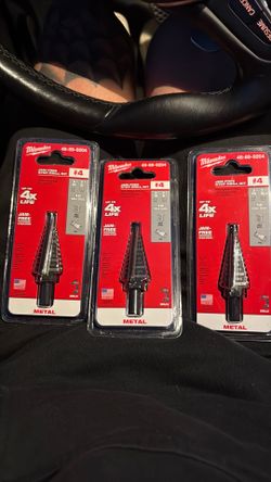 Milwaukee #4 Black Oxide Step Drill Bits