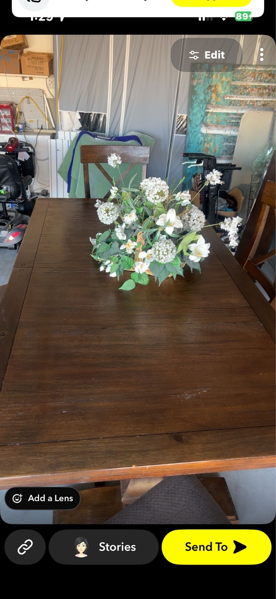 Table with six chairs wood