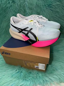 NIB ASICS METASPEED EDGE PARIS Running Shoes Light Blue/Black Men’s 12/ Women’s