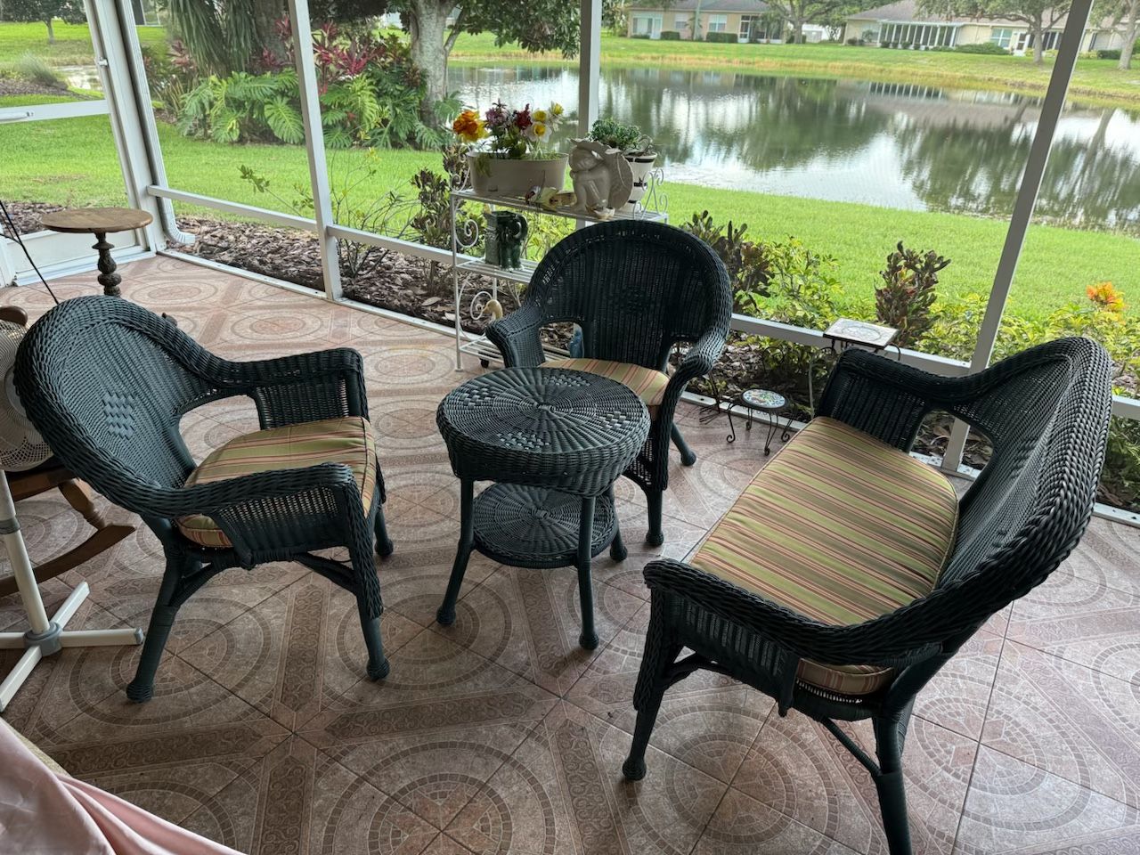 4 Piece Wicker Patio Set