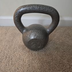 Steel Kettlebell 20lb Gray 