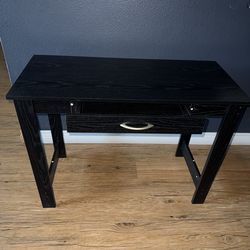 Desk black with a drawer BRAND NEW BEAUTIFUL ,. 39 in. W x 17,5 in. D x 27 in. H ,available in box sealed or already built, quantity available 10