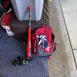 Baseball Set Bat And Gloves 