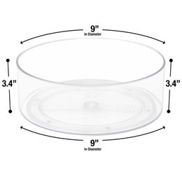 Acrylic Lazy Susan Turntable - 2 pack