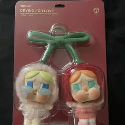 •Pop Mart “CRYING FOR LOVE”  Vinyl Plush Hanging Card (Love You Cherry Much) 🍒