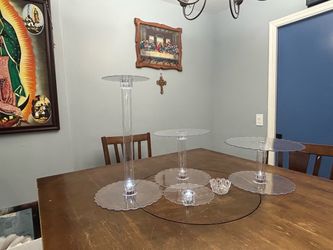 Clear Acrylic Tiered Cake Stand Set