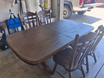 Wooden kitchen table
