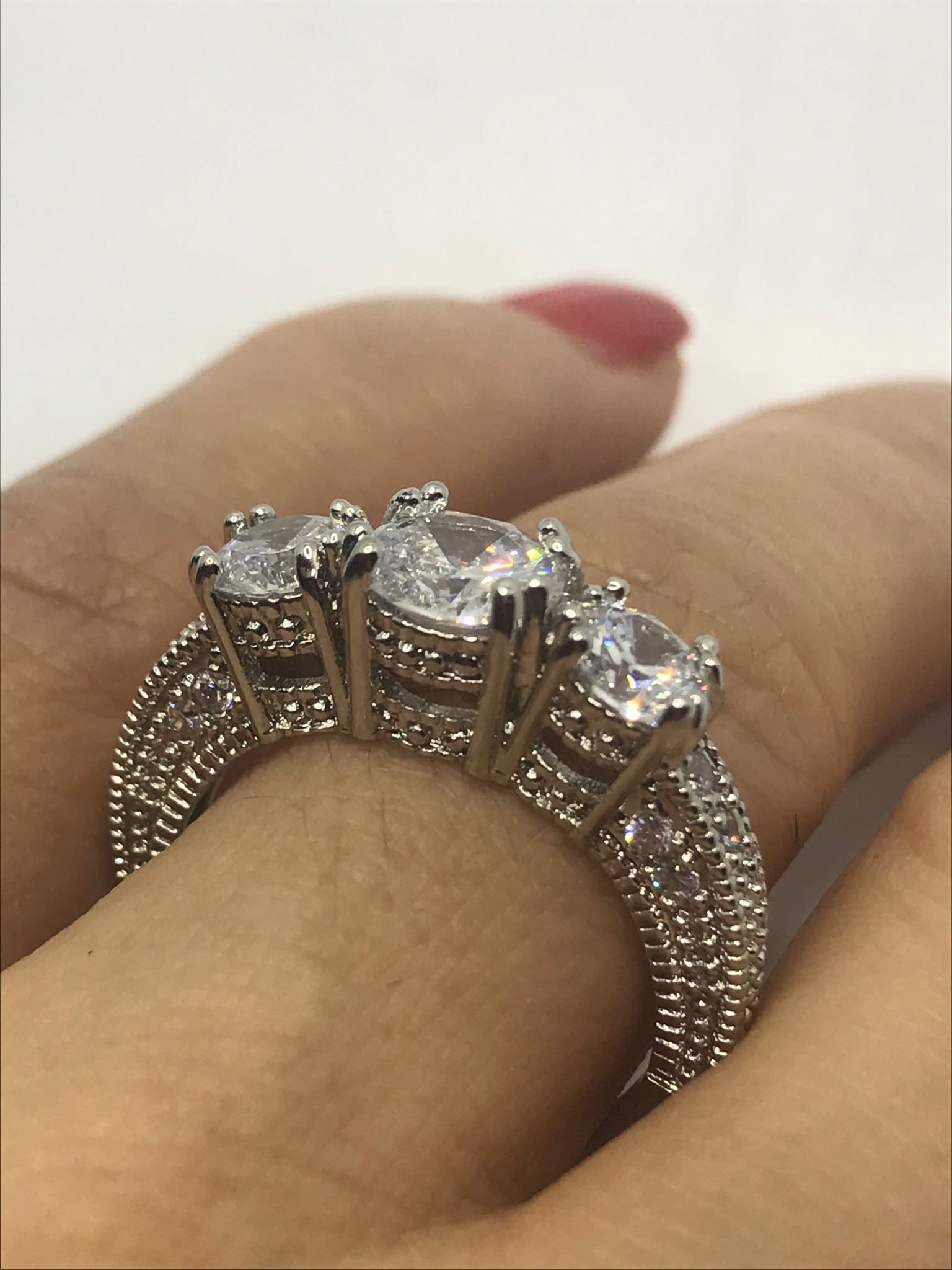 3 Stone Ring Size 8