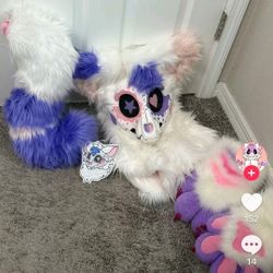 Skull Cat Partial Furry Fursuit 