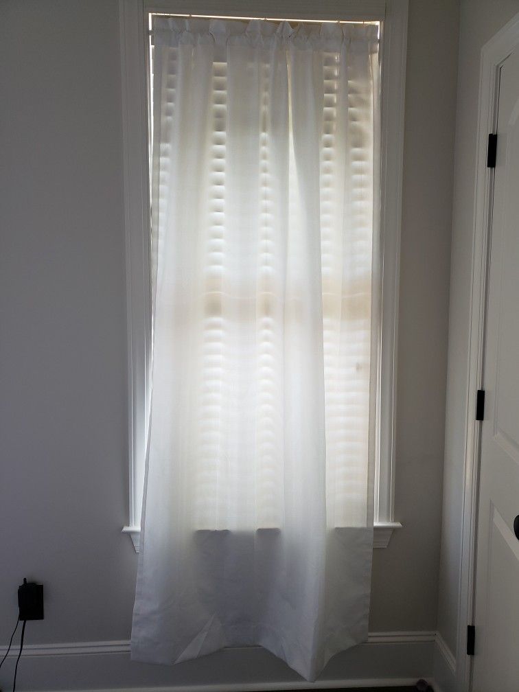 Eclipse White Panel Privacy Lined Curtains 2 Sets