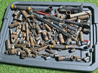 Huge Mixed Socket Set & Ratchet Wrenches Lot – Metric/SAE, 3/8" & 1/2" Drive
