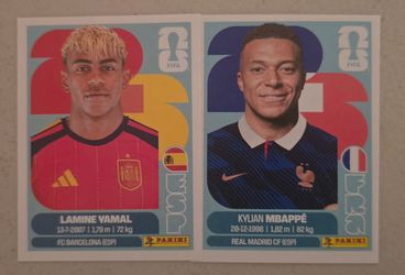 Panini Stickers World Cup 2026 Yamal, Mbappe.