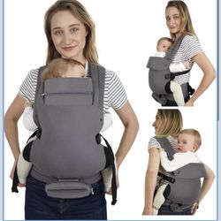Baby Carrier, Baby Carrier Newborn to Toddler, Ergonomic, Cozy and Lightweight Infant Carrier for 7-44lbs, 