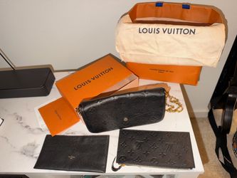 Louis Vuitton Félicie Pochette Black Empreinte Crossbody Bag
