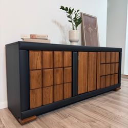 Gorgeous Restored Dresser / Credenza By Bassett  72”L x 19”W x 30.5”H 