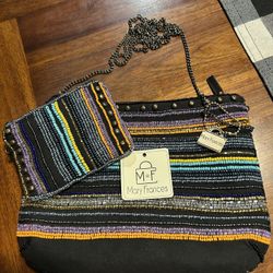 Mary Frances  Cross Purse And Wallet 