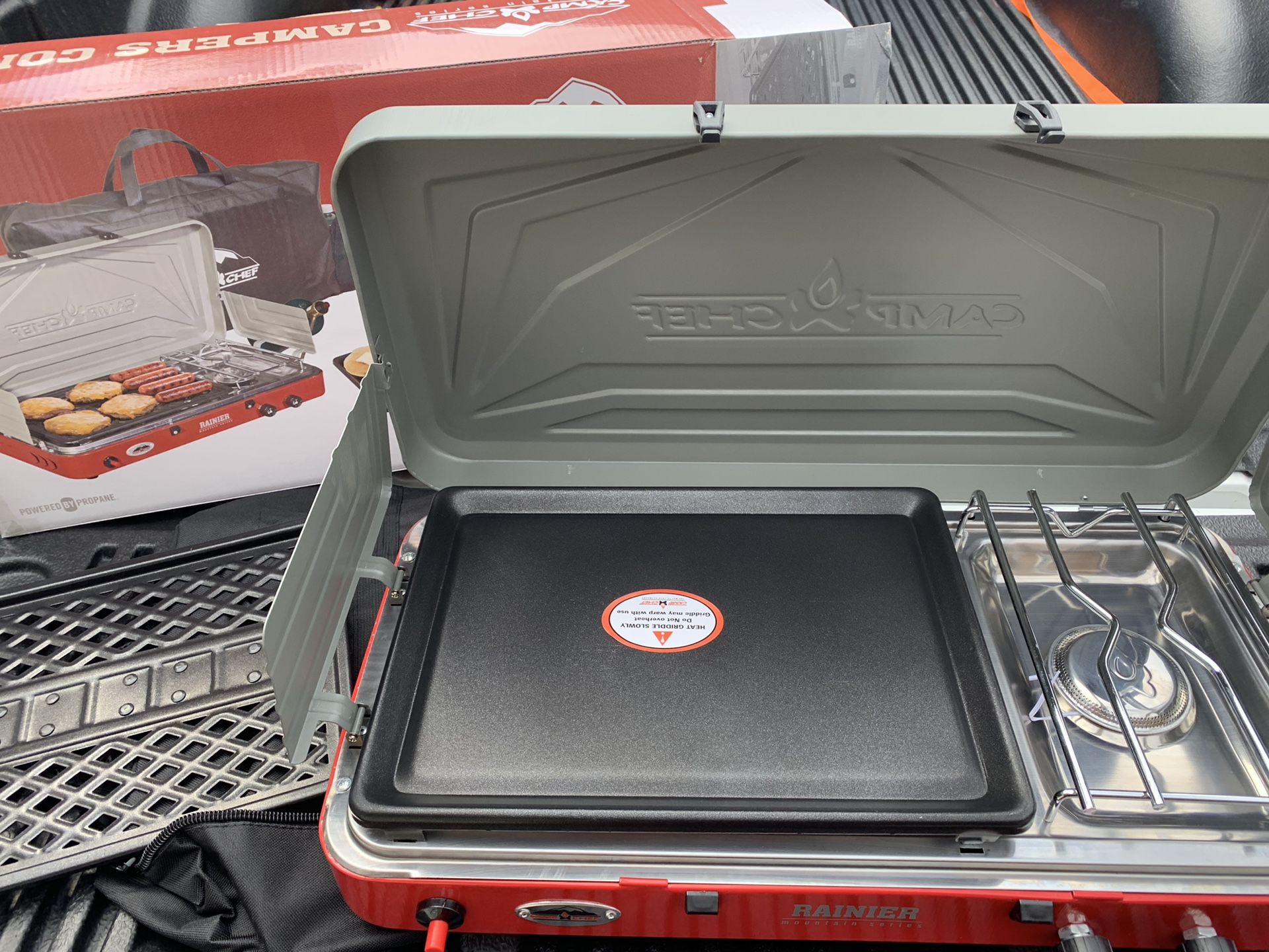 Camping Stove Camp Chef Rainier Camper Griddle/Grill/Stove Combo