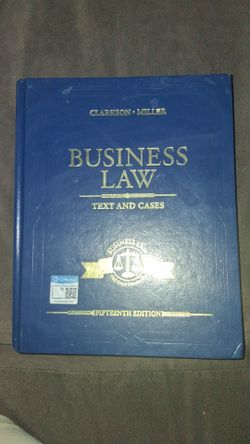Business Law- current college business law textbook