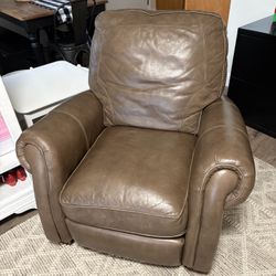 Brown Leather Recliner Chair