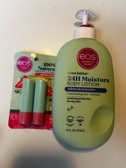eos Shea Better 24H Moisture Body Lotion - Crème de Pistachio - 16 fl oz: Moisturizing, Soothing, Whole Body Use, Hypoallergenic and watermelon frose 