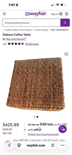 Debose Coffee Table And Chair