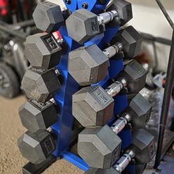 Dumbells Set With Rack