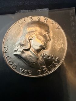 1959 Franklin Half Dollar 90% Silver Coin