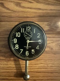 Waltham 8 day automobile dashboard clock