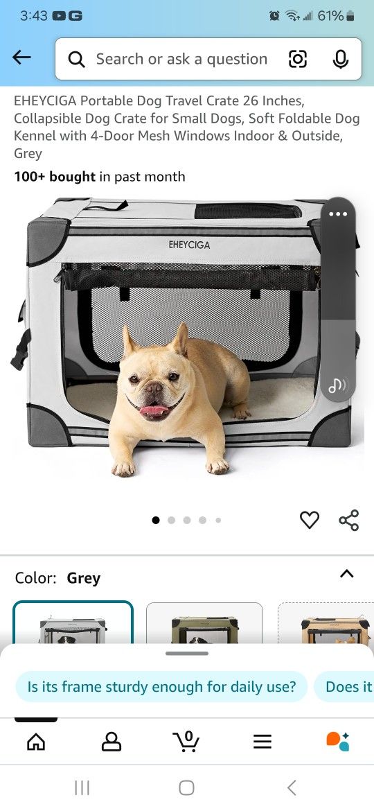 Foldable Portable Fabric Dog Crate