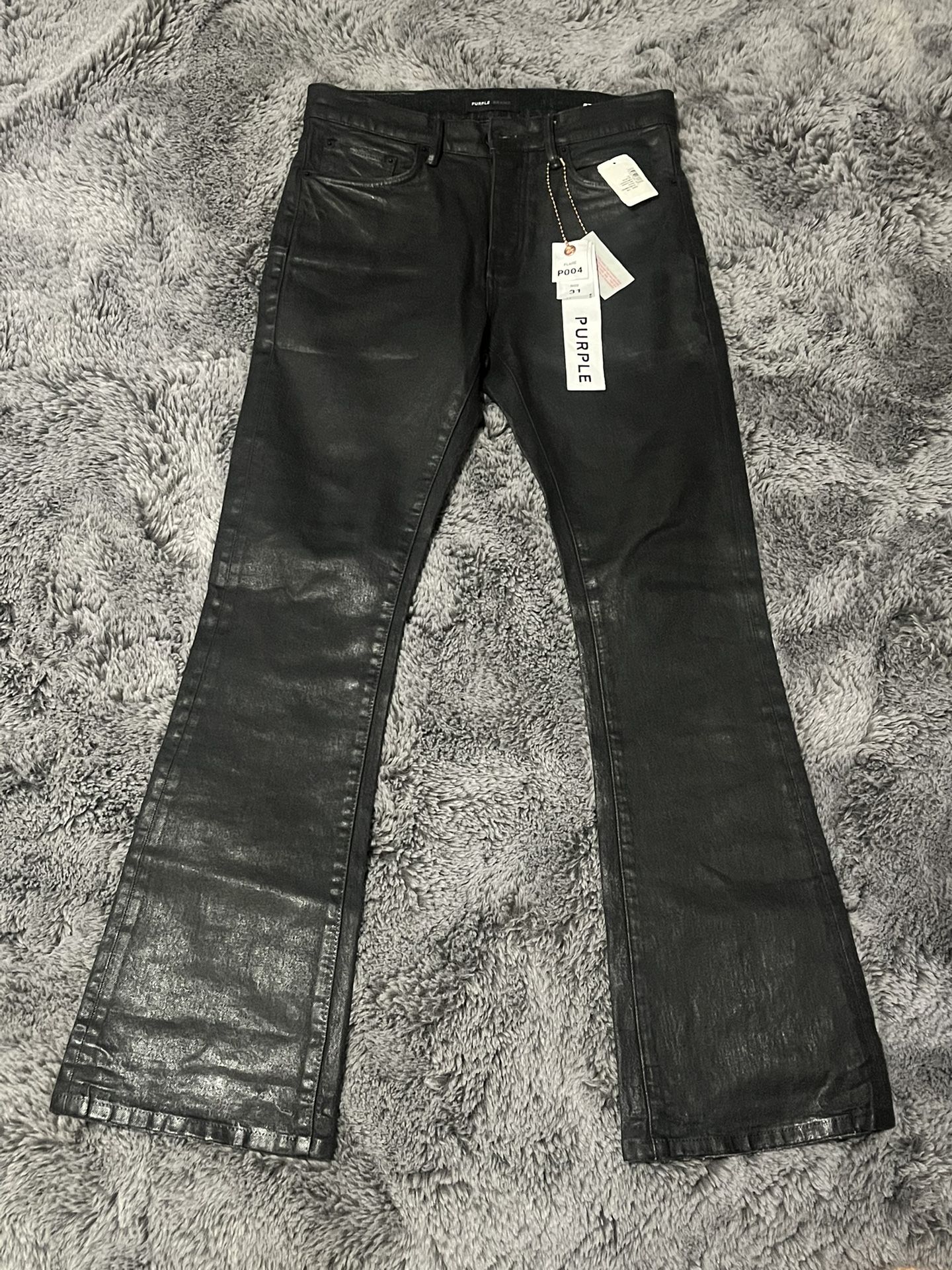 Purple Brand Waxed Flare Denim
