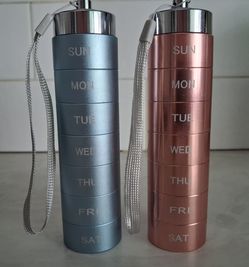 2 new metal pill organizers