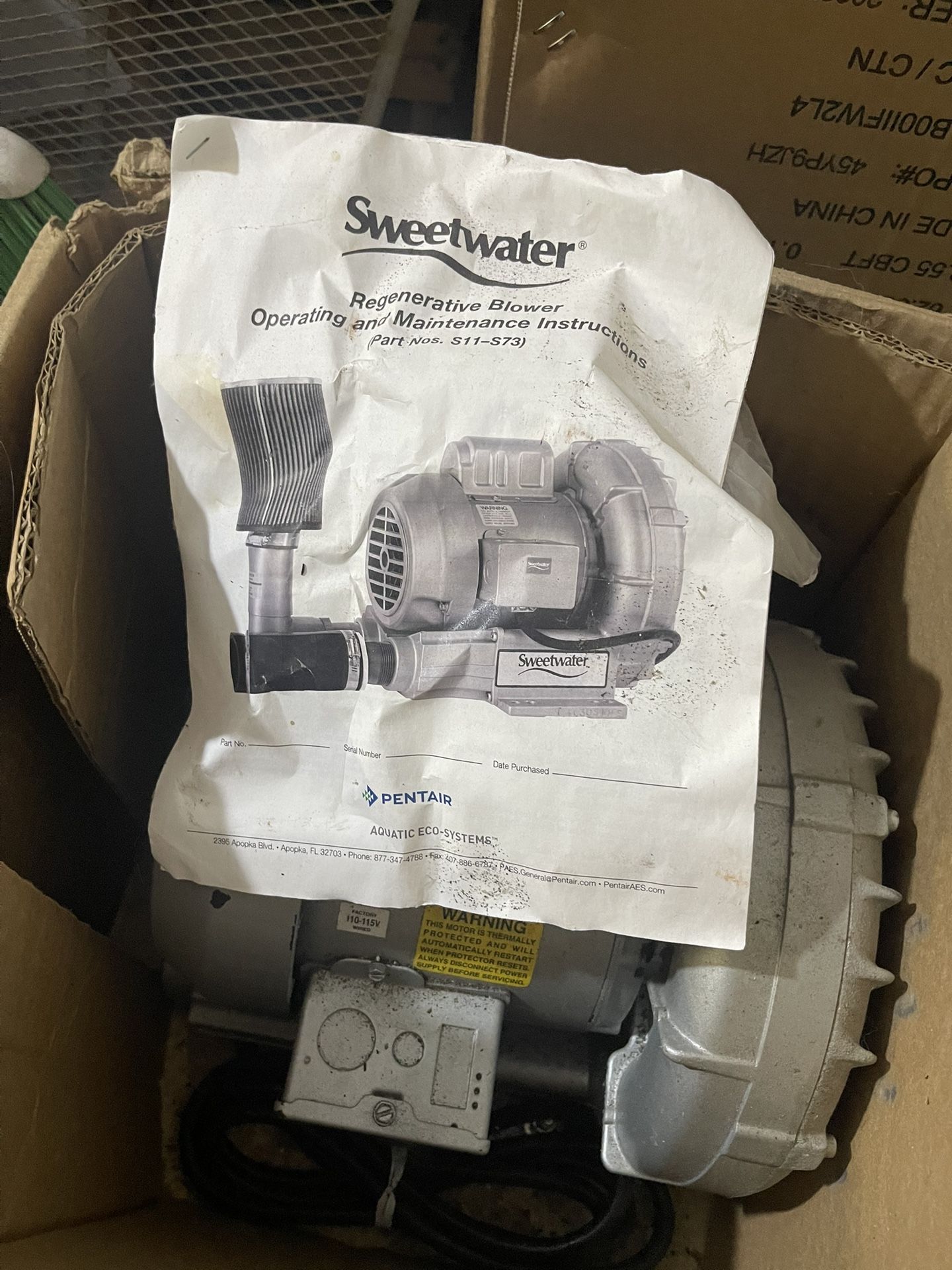 Sweet Water Air Pump Blower