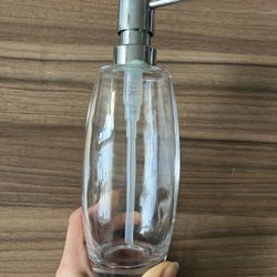 Clear Glass Refillable Soap Dispenser