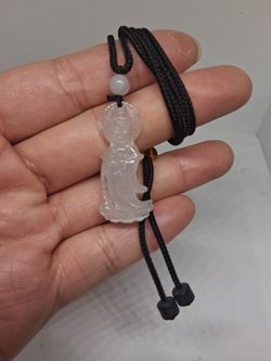 Genuine White  Jade Burma Guanyin Pdnt
