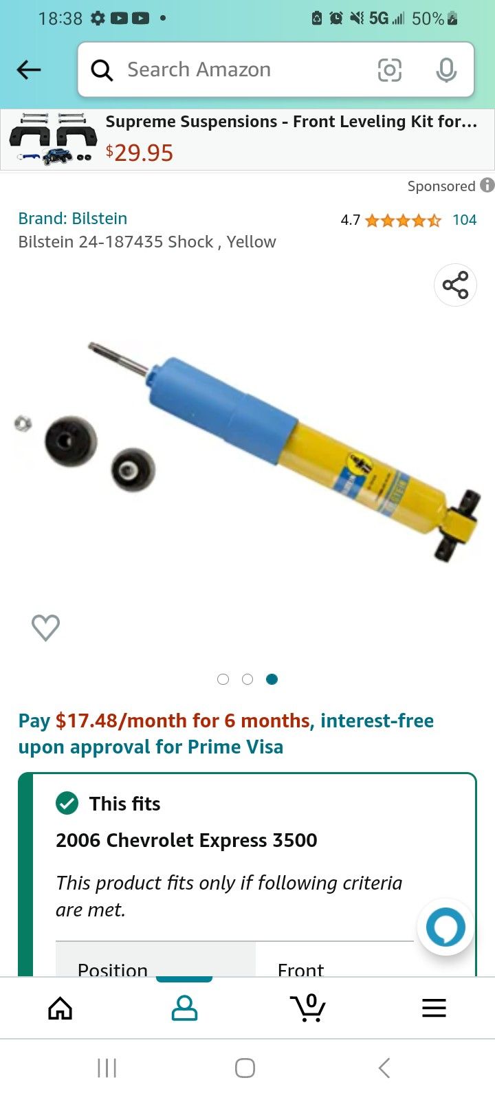 Bilstein 4600 Front Shocks