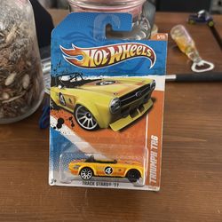 ERROR FRONT BLACK WHEEL Hot Wheels Track Stars '11 *70/244* Triumph TR6 Car Figure (5/15)