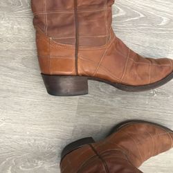 Western Style Leather Boots (Size 10 1/2)