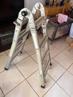 Gorilla 18 ft. Reach MPXA Aluminum Multi-Position Ladder featuring 20 adjustable telescoping positions A-frame step ladder, 90-degree ladder, staircas
