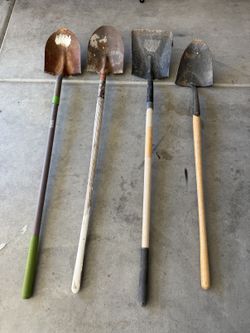 Shovel Lot Yard Tools Shovels Flat Pointed