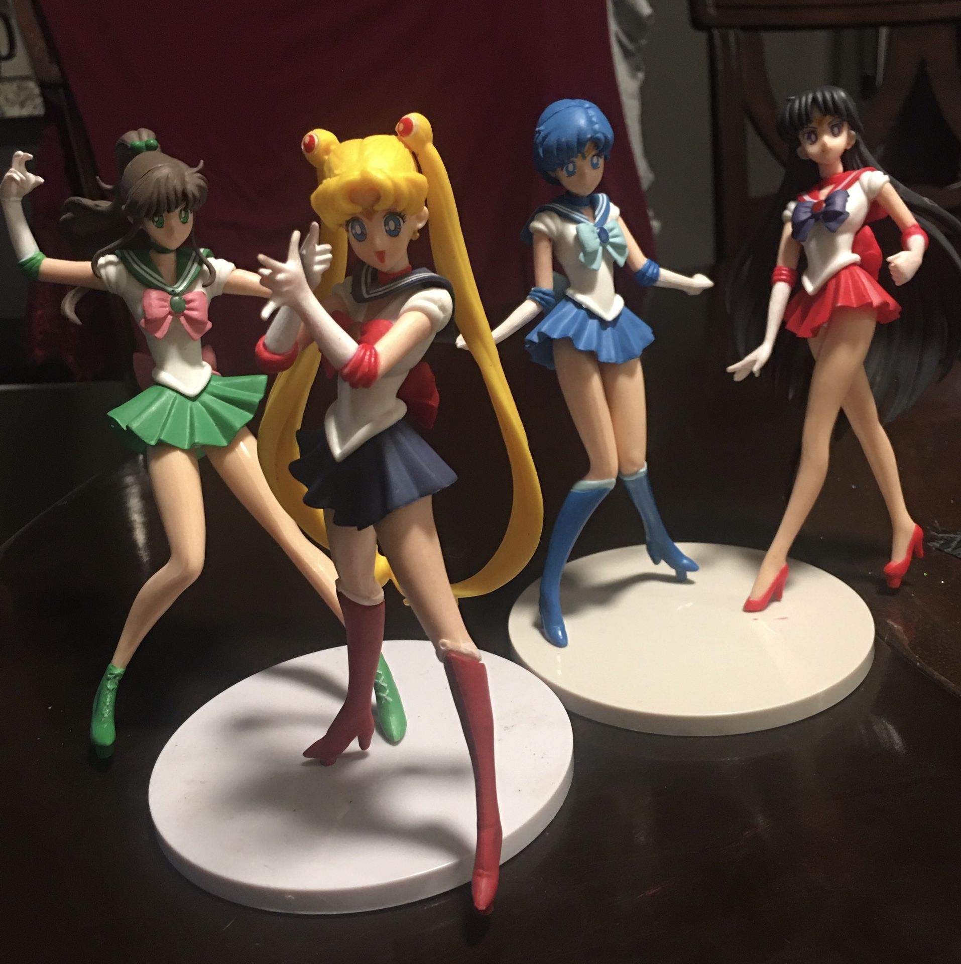 Sailor Moon Figurines  Set Of 4