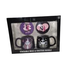 The Nightmare Before Christmas Coffee Mug Set Stackable Mugs And Coaster Bundle
