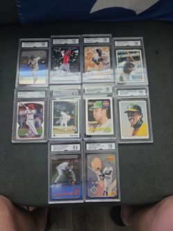 10 Graded Baseball Card Lot – Jeter, Bonds, Ryan & More