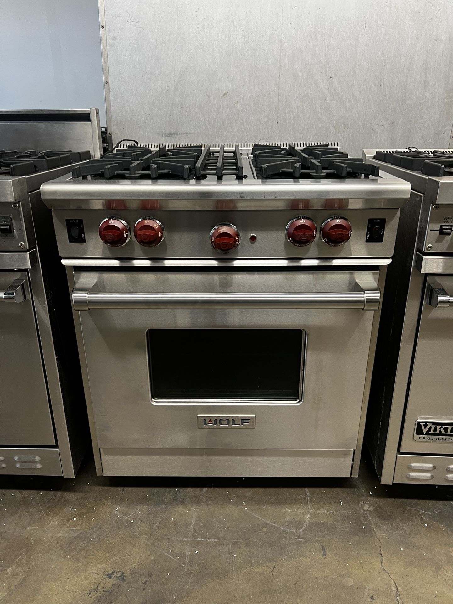 Wolf 30”Wide All Gas Range Stove Stainless Steel